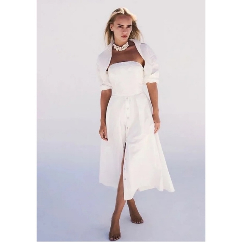 Free People Isley Midi Dress in Ivory
